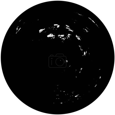 Illustration for Abstract black round shape stamp on white background. Graphic design element for web, corporate identity, cards, prints etc. Vector illustration - Royalty Free Image