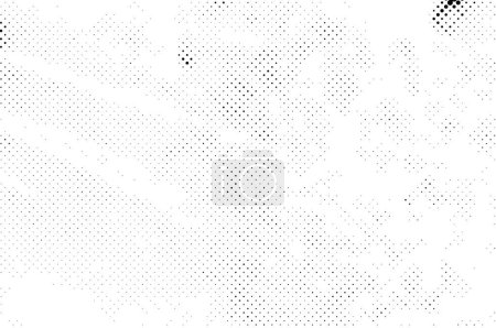 Illustration for Distressed background in black and white texture with dots and spots - Royalty Free Image