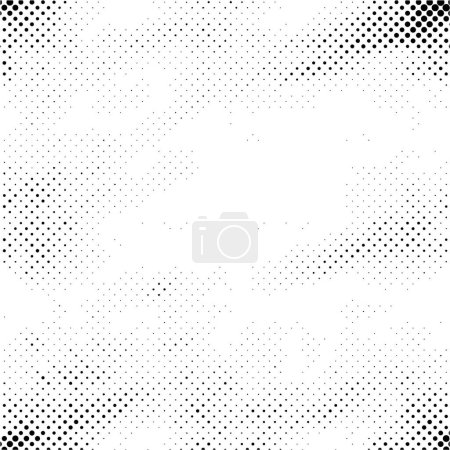 Illustration for Black and white grunge background. abstract pattern with dots - Royalty Free Image
