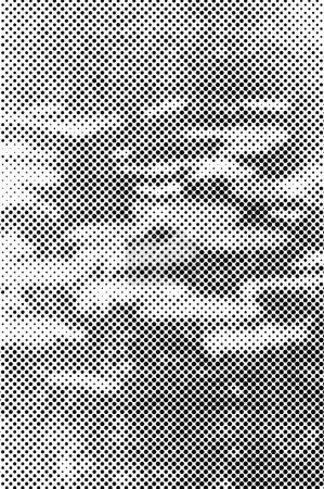 Illustration for Dappled Noir: Monochrome Distress Vector Texture - Royalty Free Image