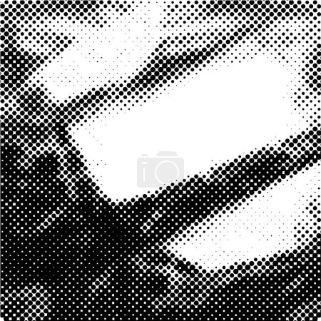 Illustration for Black and white grunge background. abstract pattern with dots - Royalty Free Image