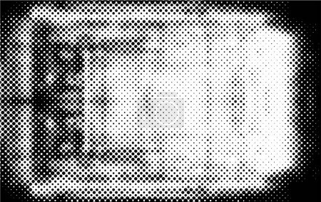 Ilustración de Textura de superposición de angustia para su diseño. Fondo grunge blanco y negro. ilustraciones vectoriales - Imagen libre de derechos
