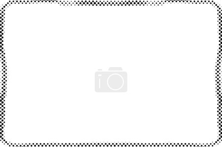 Téléchargez les illustrations : Cadre rectangulaire de petits points noirs sur fond blanc - en licence libre de droit