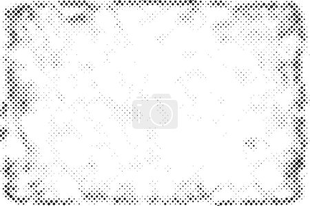 Illustration for Vector grunge halftone effect. Black dots texture abstract background. - Royalty Free Image