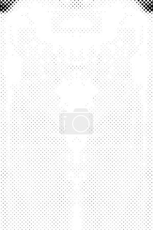 Ilustración de Patrón de mosaico texturizado de puntos negros sobre fondo blanco - Imagen libre de derechos