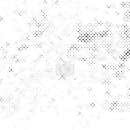 Ilustración de Patrón abstracto de muchos pequeños puntos negros sobre fondo blanco - Imagen libre de derechos