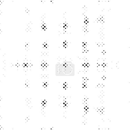 Ilustración de Fondo monocromo blanco y negro con muchos puntos pequeños - Imagen libre de derechos