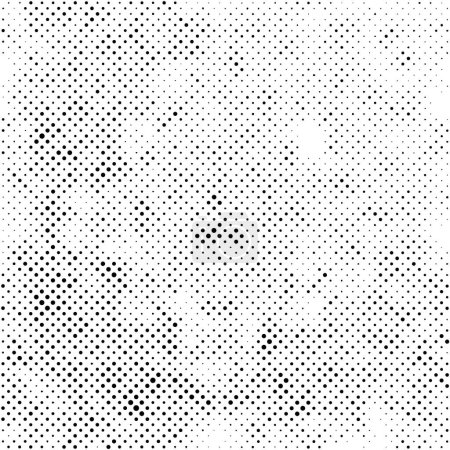 Ilustración de Textura monocromática en blanco y negro. Puntos negros sobre fondo blanco. - Imagen libre de derechos