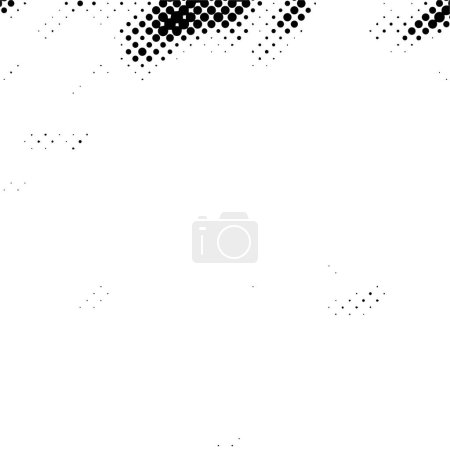 Illustration for Abstract grunge background with black dots, vector illustration. Spotted background - Royalty Free Image