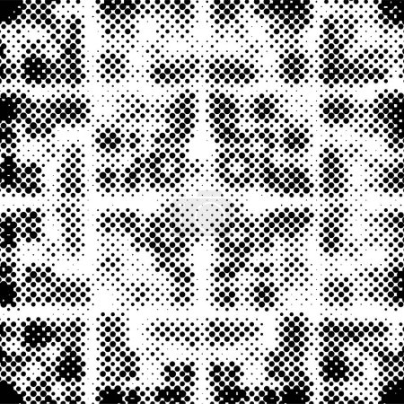 Illustration for Black dots on white background. Monochrome halftone texture. - Royalty Free Image