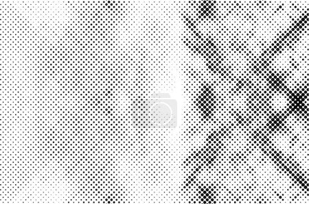 Ilustración de Fondo grunge manchado en blanco y negro. Ilustración abstracta vectorial de medio tono - Imagen libre de derechos