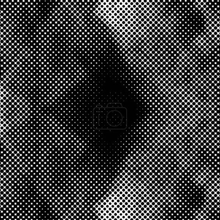 Téléchargez les illustrations : Fond gris noir et blanc repéré. Illustration vectorielle abstraite demi-teinte - en licence libre de droit