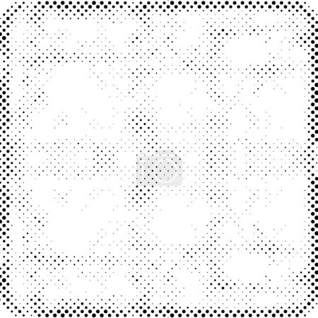 Illustration for Abstract black and white grunge dotted pattern, vector illustration - Royalty Free Image