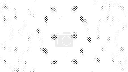 Illustration for Black and white old grunge vintage weathered background with dotted pattern - Royalty Free Image