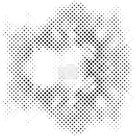 Illustration for Black and white old grunge vintage weathered background with dotted pattern - Royalty Free Image