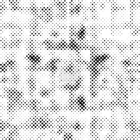 Illustration for Monochrome pattern with dots. Abstract halftone dotted background. - Royalty Free Image