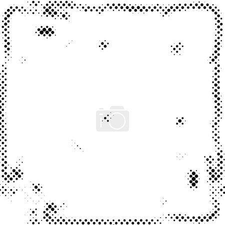 Ilustración de Textura abstracta con patrón de puntos, grunge medio tono arena telón de fondo. fondo monocromo blanco y negro. ilustración vectorial - Imagen libre de derechos