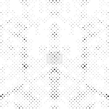 Ilustración de Grunge background with black small dots - Imagen libre de derechos