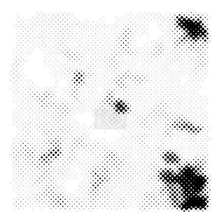 grunge background in black and white colors with abstract dots 
