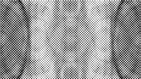 Ilustración de Negro y blanco monocromo textura grunge weathered fondo abstracto negro puntos sobre fondo blanco - Imagen libre de derechos