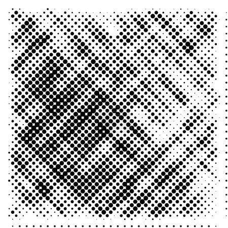 Illustration for Abstract texture with dots pattern, grunge halftone grit backdrop. black and white monochrome background. vector illustration - Royalty Free Image