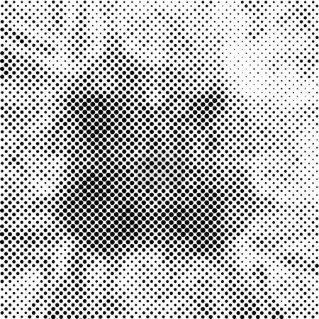 Ilustración de Fondo grunge en colores blanco y negro con puntos - Imagen libre de derechos
