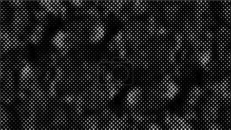 Ilustración de Patrón abstracto de medio tono en blanco y negro con puntos, ilustración vectorial - Imagen libre de derechos