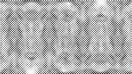 Téléchargez les illustrations : Texture monochrome noir et blanc avec motifs grunge altérés et abstraits - en licence libre de droit