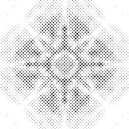 Ilustración de Fondo abstracto de color blanco negro, ilustración vectorial de medio tono con puntos - Imagen libre de derechos