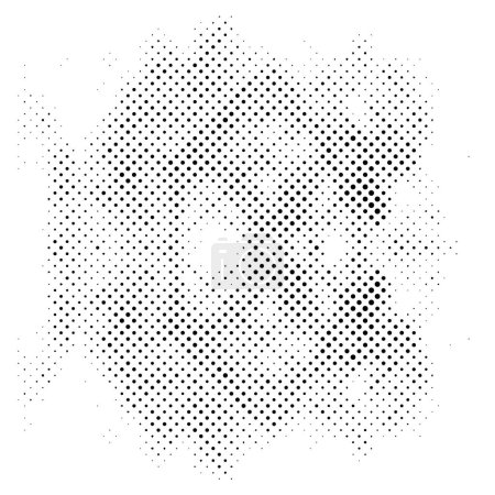 Ilustración de Patrón de grunge blanco y negro punteado, fondo abstracto - Imagen libre de derechos