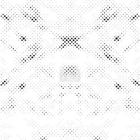 Illustration for Black and white geometric pattern, design with dots - Royalty Free Image