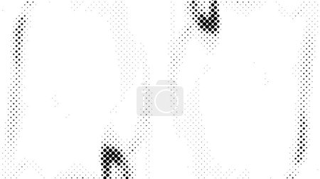 Illustration for Black and white monochrome old grunge weathered background. abstract antique texture with dots - Royalty Free Image