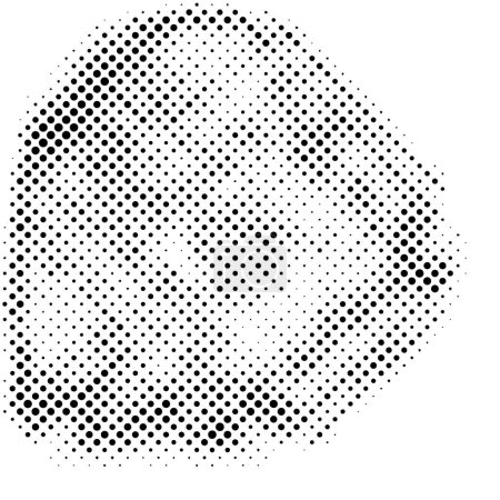 Ilustración de Negro y blanco monocromo viejo grunge envejecido fondo. textura antigua abstracta con puntos - Imagen libre de derechos