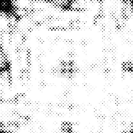 Schwarz-weiß monochromer alter Grunge-verwitterter Hintergrund. abstrakte antike Textur mit Punkten 