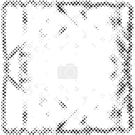 Ilustración de Textura de fondo grunge monocromo con puntos - Imagen libre de derechos