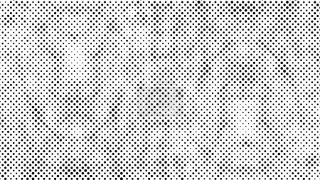 Illustration for Abstract halftone black and white pattern with dots, vector illustration - Royalty Free Image