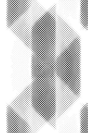 Téléchargez les illustrations : Fond monochrome abstrait demi-teinte avec motif chaotique, illustration vectorielle - en licence libre de droit