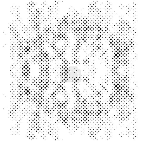 Téléchargez les illustrations : Motif en pointillé noir et blanc, fond demi-teinte abstrait, illustration vectorielle - en licence libre de droit
