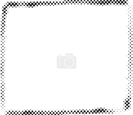 Illustration for Abstract halftone monochrome background with chaotic pattern, vector illustration - Royalty Free Image