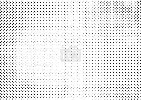 Illustration for Abstract halftone black and white. A monochrome background with chaotic pattern. Fantastic texture for printing on business cards, posters, labels - Royalty Free Image