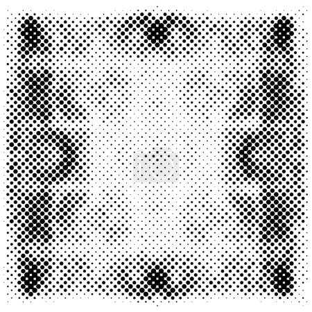 Illustration for Black and white background. grunge texture with dots - Royalty Free Image