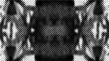 Illustration for Abstract black and white grunge pattern with dots, vector illustration - Royalty Free Image