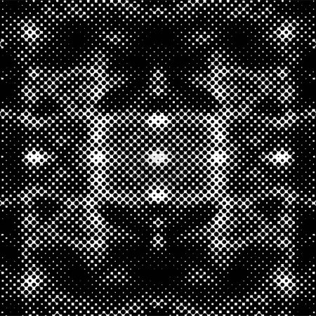 Téléchargez les illustrations : Abstrait motif grunge noir et blanc avec des points, illustration vectorielle - en licence libre de droit