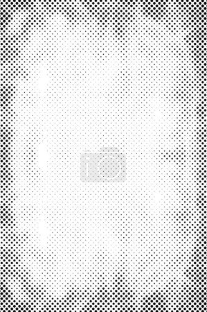 Illustration for Abstract halftone black and white. A monochrome background with chaotic pattern. Fantastic texture for printing on business cards, posters, labels - Royalty Free Image