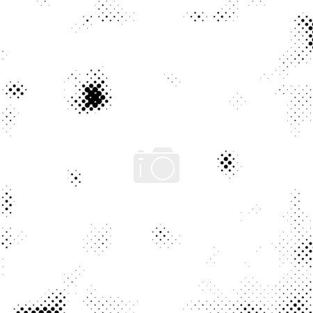 Illustration for Black and white monochrome background with dots - Royalty Free Image