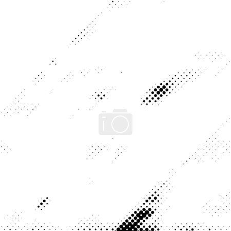 Illustration for Abstract black and white dotted background, two color grunge texture - Royalty Free Image