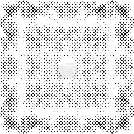 Ilustración de Fondo semitono blanco y negro. Textura monocromática con puntos. - Imagen libre de derechos