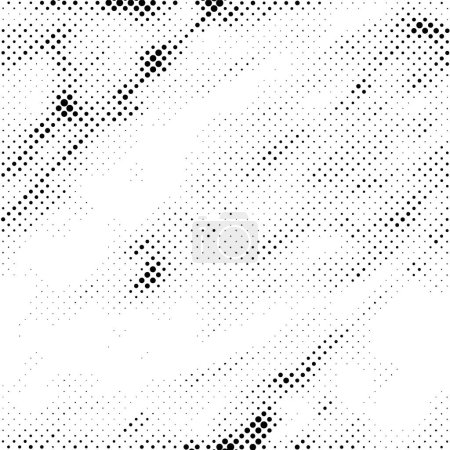 Illustration for Abstract black and white dotted background, two color grunge texture - Royalty Free Image
