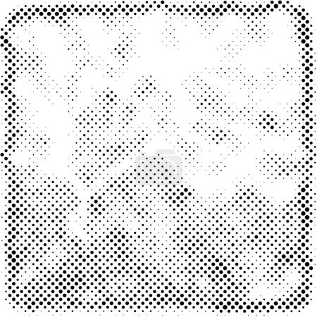 Illustration for Black and white monochrome background. abstract texture with dots pattern, grunge halftone grit backdrop, vector illustration - Royalty Free Image