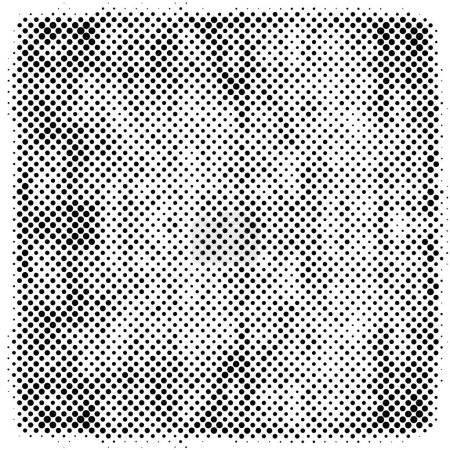 Téléchargez les illustrations : Texture monochrome à pois. Halftone fond abstrait noir et blanc. - en licence libre de droit